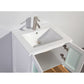 84 Inch Double Sink Bathroom Vanity in White with Ceramic Countertop - Vanity Art VA3024-84W