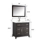 36 Inch Single Sink Bathroom Vanity in Espresso with White Marble Countertop - Vanity Art VA1036E