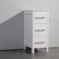 12 Inch Bathroom Vanity Cabinet in White with Marble Countertop - Vanity Art VA3012W