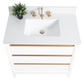 36 Inch Single Sink Bathroom Vanity in White with Marble Countertop - Vanity Art VA8036-W