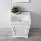 20 Inch Single Sink Bathroom Vanity in White with Ceramic Sink and Countertop - Vanity Art VA5020-W