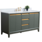 60 Inch Single Sink Bathroom Vanity in Vintage Green with Marble Countertop - Vanity Art VA8060-SVG