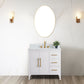 36 Inch Single Sink Bathroom Vanity in White with Marble Countertop - Vanity Art VA9036-W