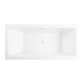 67 Inch Freestanding White Acrylic Bathtub with Overflow And Pop-Up Drain - Vanity Art VA6817-L-PW