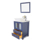 24 Inch Single Sink Bathroom Vanity in Blue with Marble Countertop - Vanity Art VA3124B