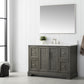 48 Inch Single Sink Bathroom Vanity in Gray with Marble Countertop & Backsplash - Vanity Art VA5048-SG