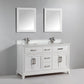 72 Inch Single Sink Bathroom Vanity in White with White Marble Countertop - Vanity Art VA1072DW