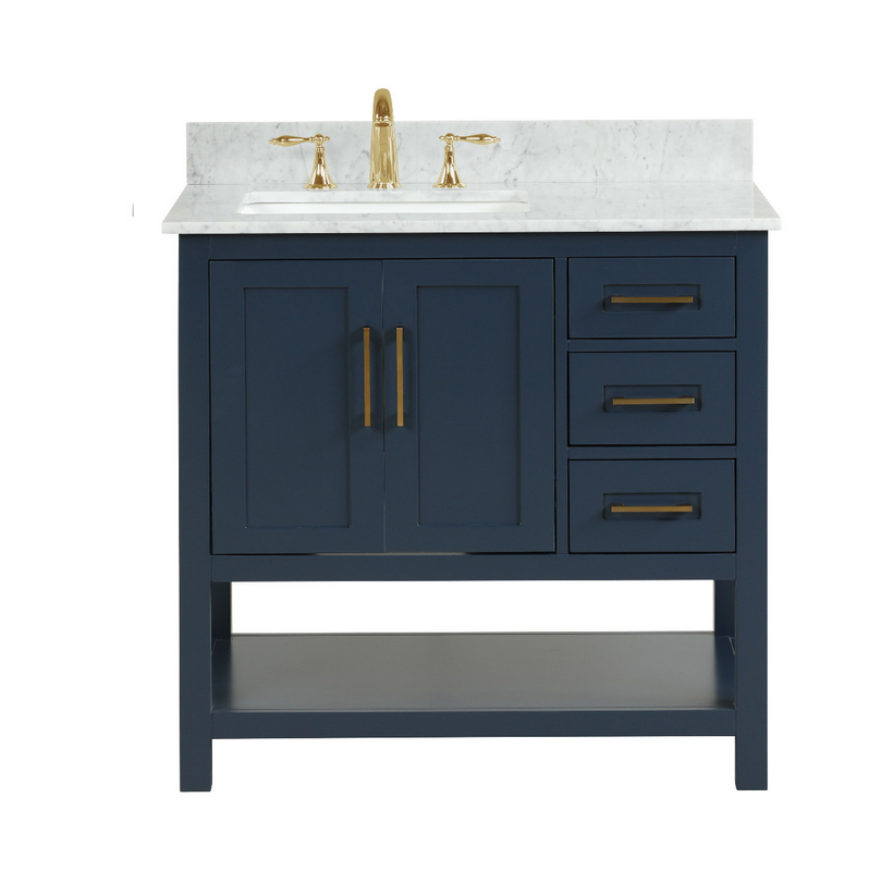 Santorini 36" Vanity Door on the Left Aria Blue (RA-VS3621DL-AB)