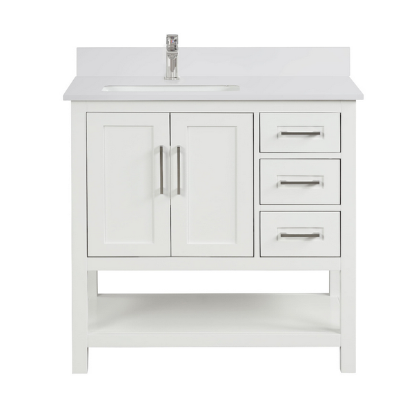 Santorini 36 Vanity Door on the Left Dove White (RA-VS3621DL-DS)