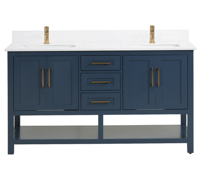 Santorini 60" Vanity Double Sinks Aria Blue (RA-VS6021D-AB)