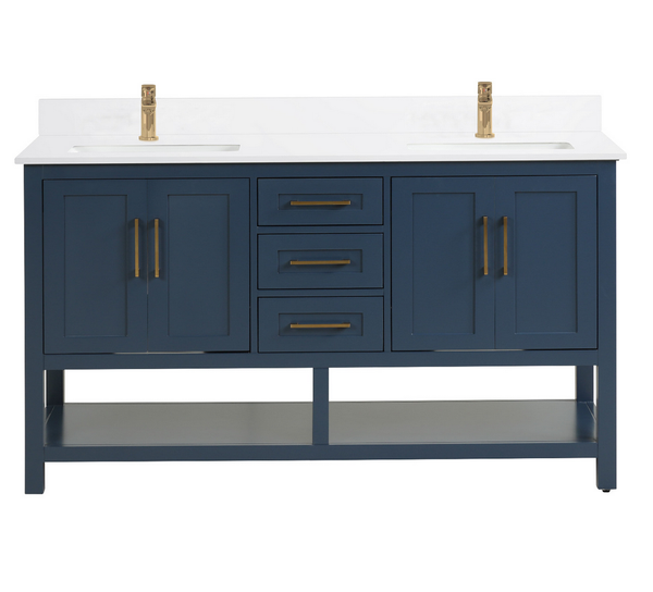 Santorini 60 Vanity Double Sinks Aria Blue (RA-VS6021D-AB)