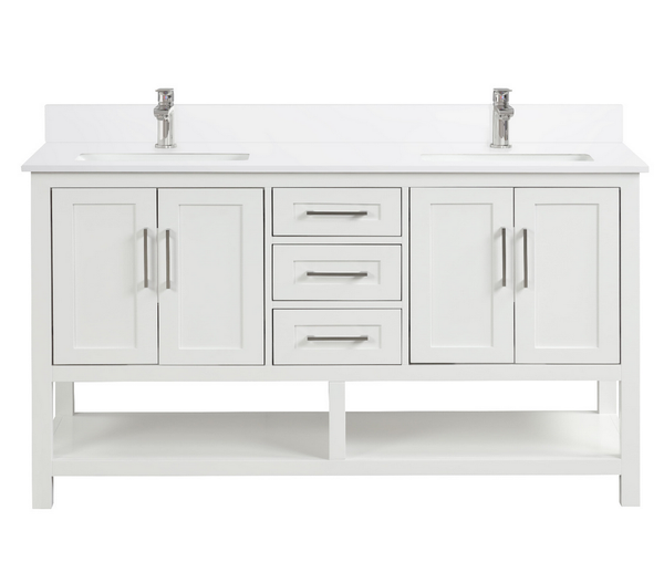 Santorini 60 Vanity Double Sinks Dove White (RA-VS6021D-DS)