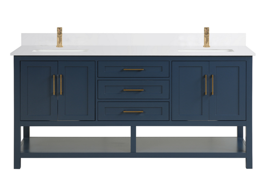 Santorini 72" Vanity Double Sinks Aria Blue (RA-VS7221D-AB)