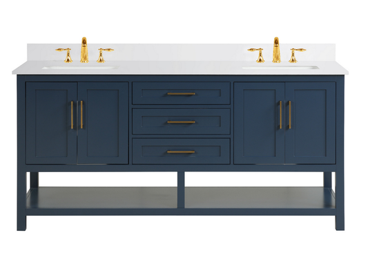 Santorini 72" Vanity Double Sinks Aria Blue (RA-VS7221D-AB)