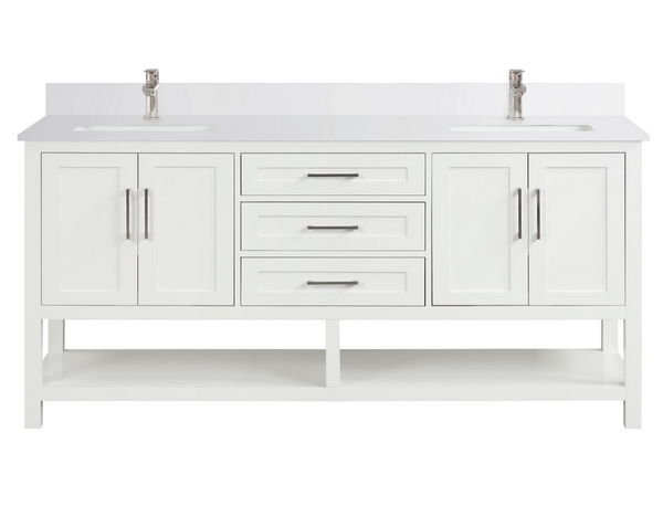 Santorini 72 Vanity Double Sinks Dove White (RA-VS7221D-DS)