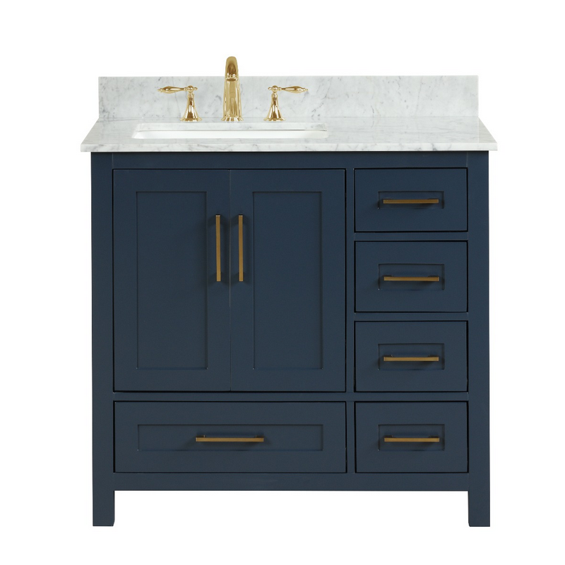 Valencia 36" Vanity Door on the Left Aria Blue (RA-VV3621DL-AB)