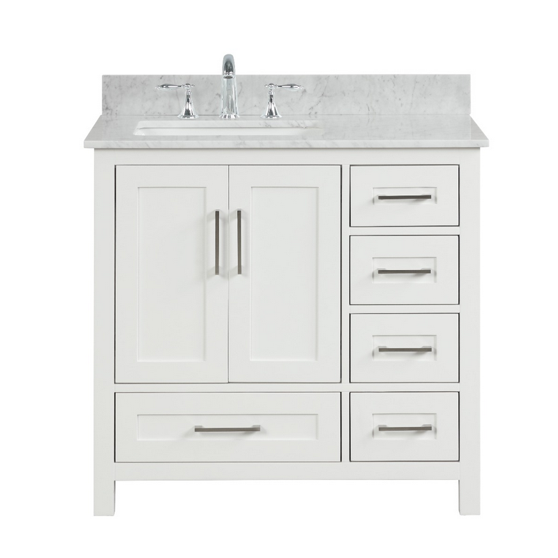 Valencia 36" Vanity Door on the Left Dove White (RA-VV3621DL-DS)