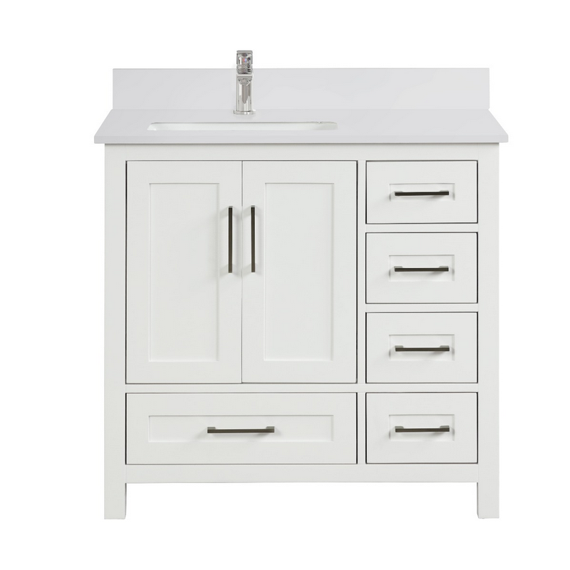 Valencia 36" Vanity Door on the Left Dove White (RA-VV3621DL-DS)