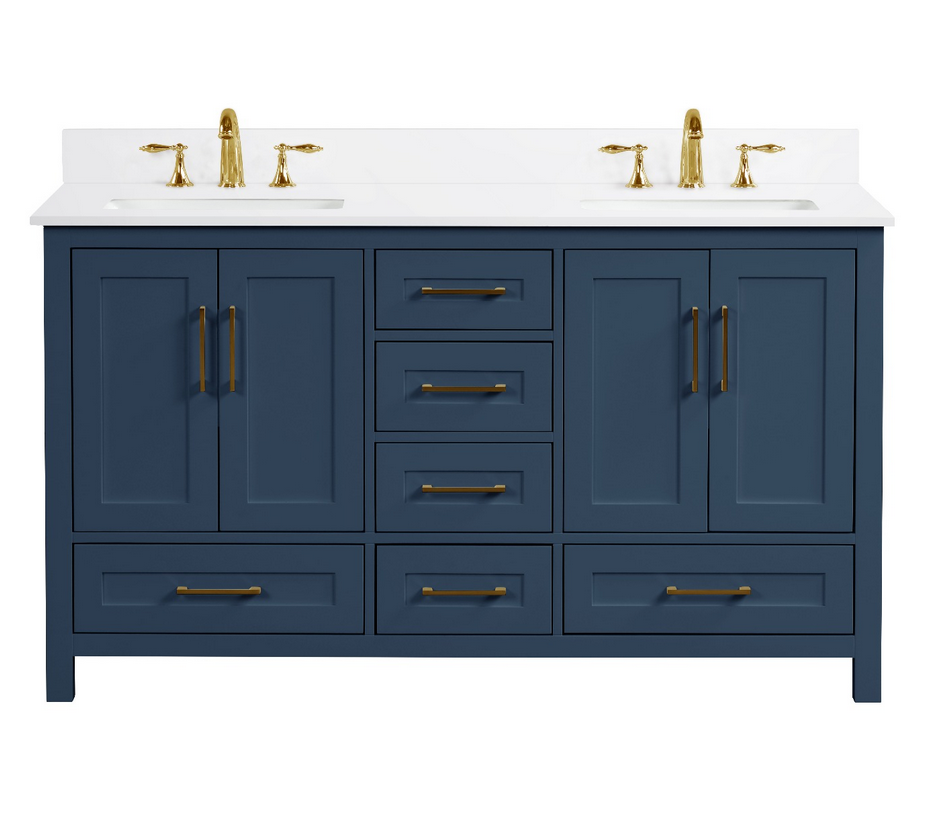 Valencia 60" Vanity Double Sinks Aria Blue (RA-VV6021D-AB)