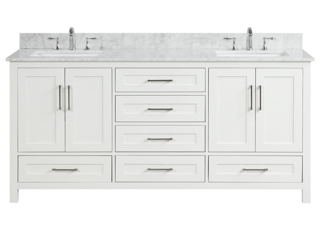 Valencia 72" Vanity Double Sinks Dove White (RA-VV7221D-DS)