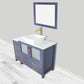 48 Inch Single Sink Bathroom Vanity in Blue with Marble Countertop - Vanity Art VA3136-48B