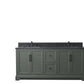 72 Inch Double Sink Bathroom Vanity in Vintage Green with Marble Countertop & Backsplash - Vanity Art VA5072-DVG