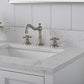 60 Inch Double Sink Bathroom Vanity in White with Marble Countertop & Backsplash - Vanity Art VA5060-DW