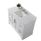 48 Inch Single Sink Bathroom Vanity in White with Marble Countertop & Backsplash - Vanity Art VA5048-W