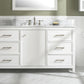 Legion Furniture WLF2160S-W 60" White Finish Single-Sink Vanity Cabinet with Carrara White Top