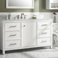 Legion Furniture WLF2160S-W 60" White Finish Single-Sink Vanity Cabinet with Carrara White Top