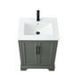 24 Inch Single Sink Bathroom Vanity in Vintage Green with Ceramic Sink and Countertop - Vanity Art VA5024-VG