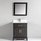 30 Inch Single Sink Bathroom Vanity in Espresso with White Marble Countertop - Vanity Art VA1030E