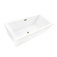 67 Inch Freestanding White Acrylic Bathtub with Overflow And Pop-Up Drain - Vanity Art VA6814-L-TG