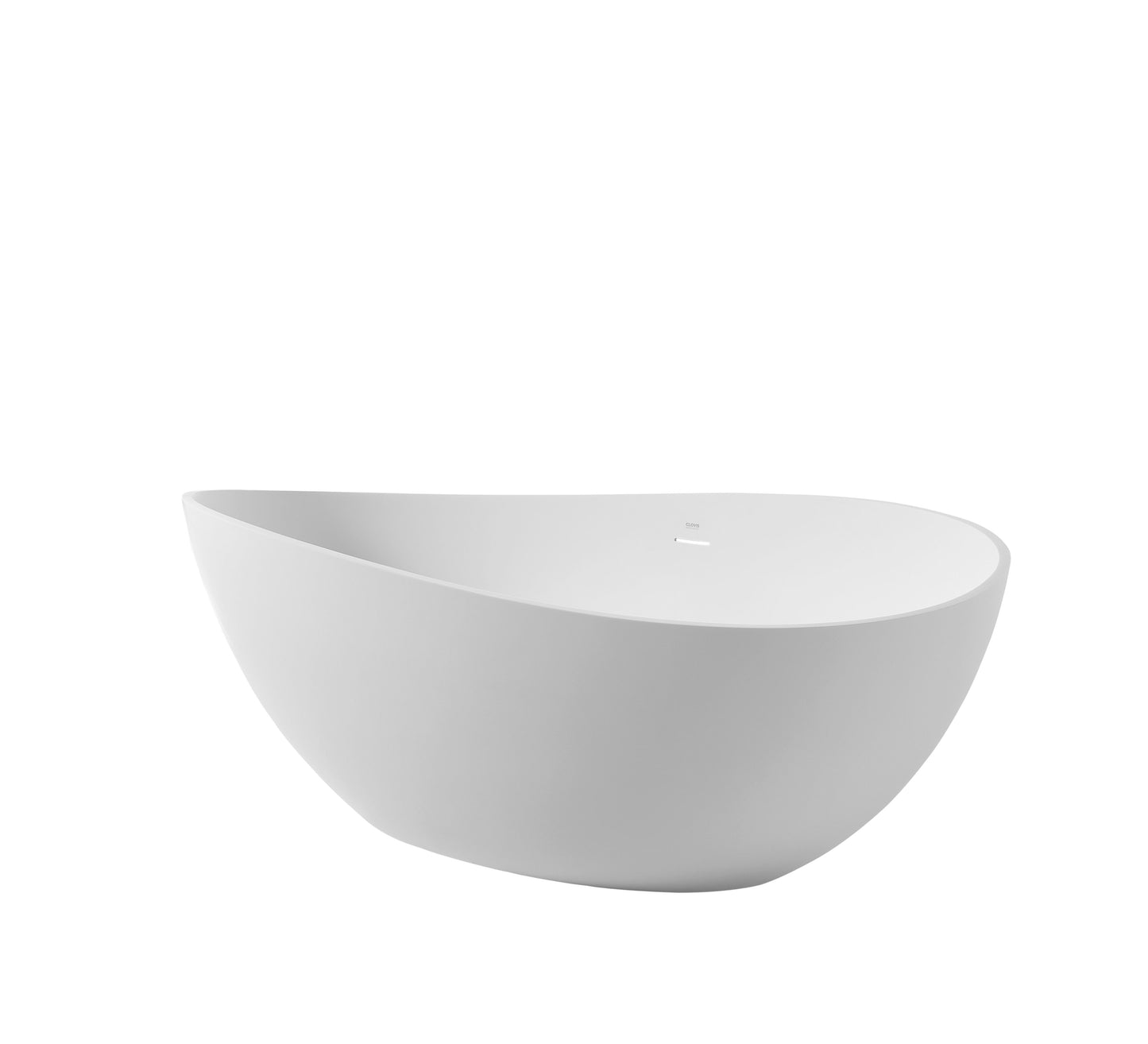 Freestanding Solid Surface Resin Matte Bathtub 63 Inch x 37.5 Inch - Vanity Art VA6918-ML