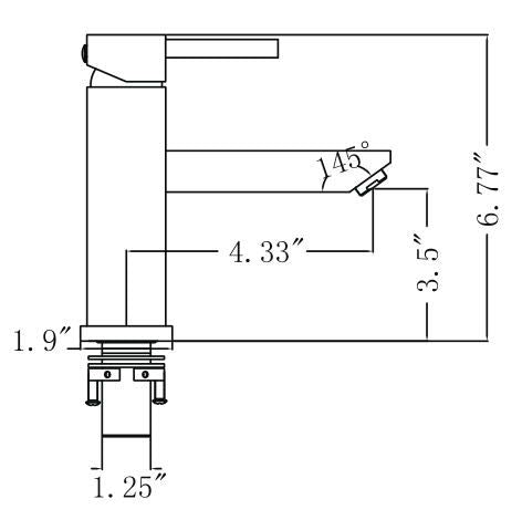 Legion Furniture ZY6001-BN UPC Faucet with Drain - Brushed Nickel