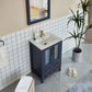 24 Inch Single Sink Bathroom Vanity in Blue with Ceramic Countertop - Vanity Art VA3024B