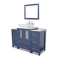 48 Inch Single Sink Bathroom Vanity in Blue with Marble Countertop - Vanity Art VA3124-48B