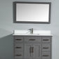 48 Inch Single Sink Bathroom Vanity in Gray with White Marble Countertop - Vanity Art VA1048G