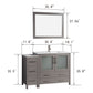 48 Inch Single Sink Bathroom Vanity in Gray with Ceramic Countertop - Vanity Art VA3036-48G