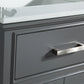 30 Inch Single Sink Bathroom Vanity in Gray with White Marble Countertop - Vanity Art VA1030G