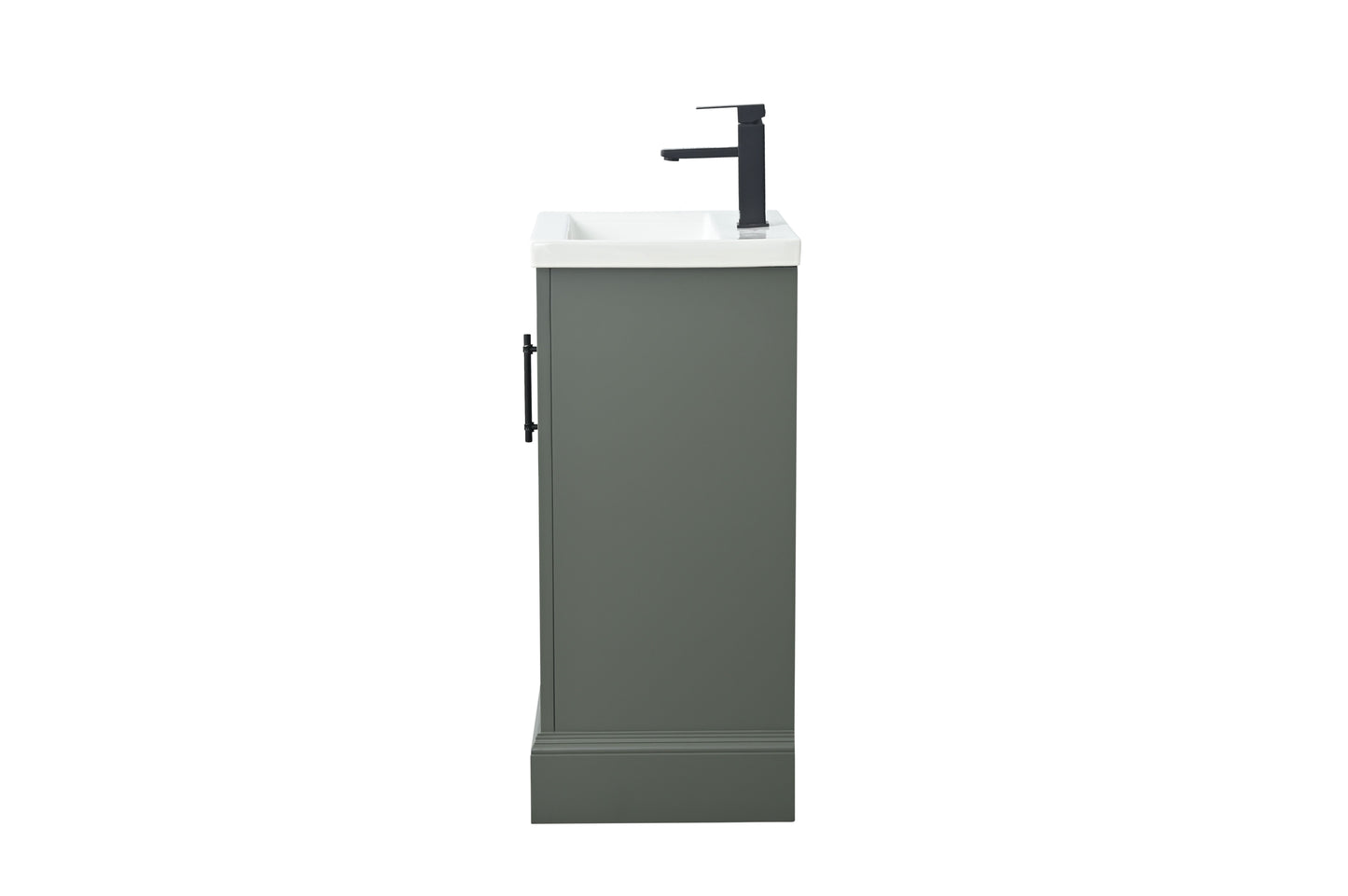 20 Inch Single Sink Bathroom Vanity in Vintage Green with Ceramic Sink and Countertop - Vanity Art VA5020-VG