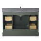 48 Inch Single Sink Bathroom Vanity in Vintage Green with Marble Countertop & Backsplash - Vanity Art VA5048-VG