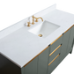 60 Inch Single Sink Bathroom Vanity in Vintage Green with Marble Countertop - Vanity Art VA8060-SVG