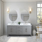 72 Inch Double Sink Bathroom Vanity in Cashmere Gray with Marble Countertop - Vanity Art VA9072-DG