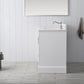 48 Inch Single Sink Bathroom Vanity in White with Marble Countertop & Backsplash - Vanity Art VA5048-W