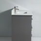 36 Inch Single Sink Bathroom Vanity in Gray with White Marble Countertop - Vanity Art VA1036G