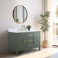 48 Inch Single Sink Bathroom Vanity in Vintage Green with Marble Countertop - Vanity Art VA9048-VG