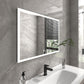 Rectangular 36 Inch x 27.5 Inch LED Bathroom Mirror with Touch Sensor - Vanity Art VA3D-36