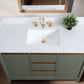 48 Inch Single Sink Bathroom Vanity in Vintage Green with Marble Countertop - Vanity Art VA8048-VG