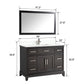 48 Inch Single Sink Bathroom Vanity in Espresso with White Marble Countertop - Vanity Art VA1048E